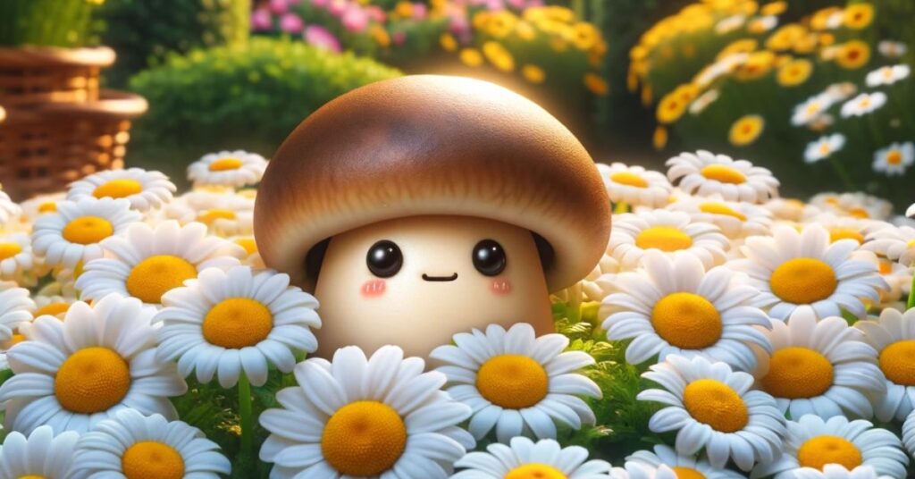 Nature Humor with Forest Mushrooms
