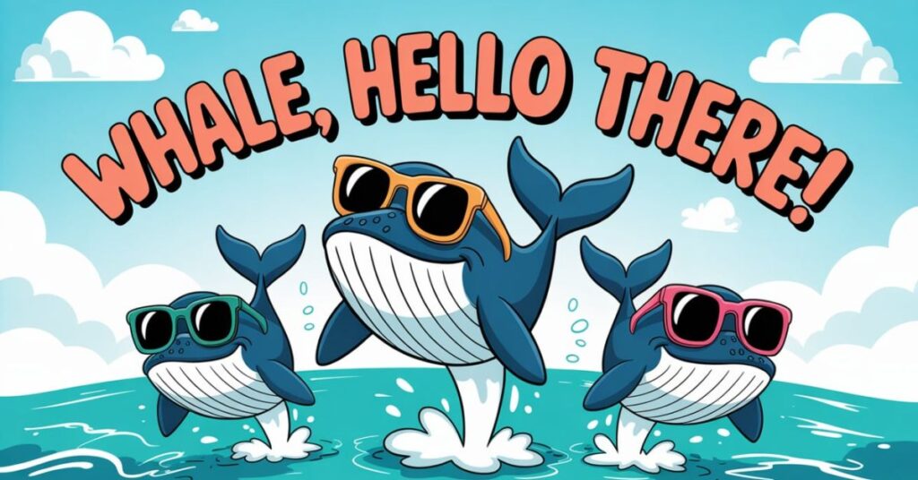 Clever WHALE PUN for Social Media