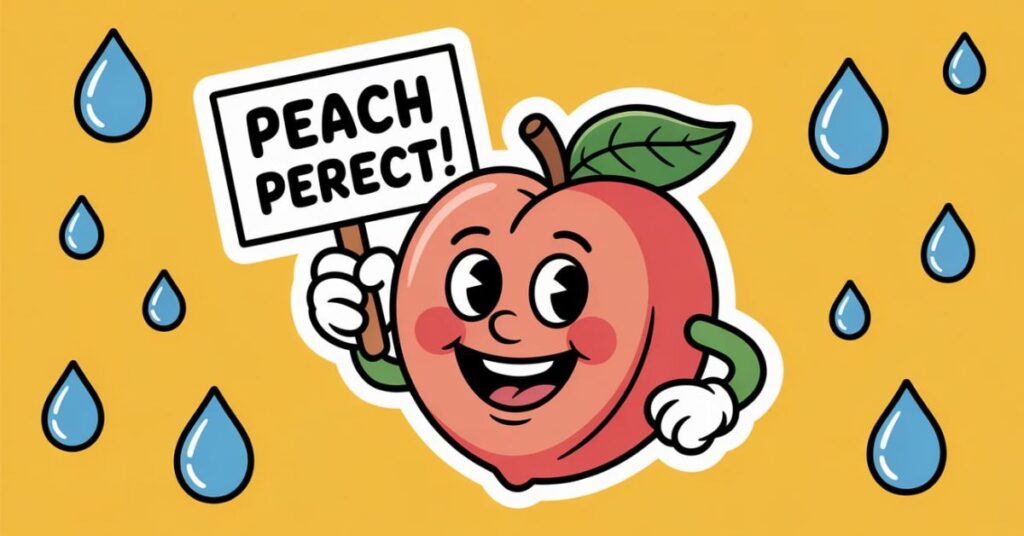 Clever Wordplay in a peach pun Joke
