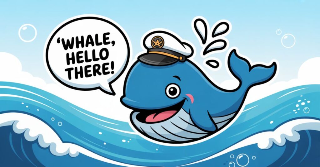 Cute WHALE PUN for Kids’ Laughter