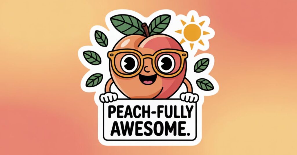 Everyday Life Shines with a peach pun
