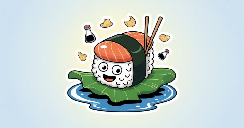 Rolling With Laughter Using Sushi Pun
